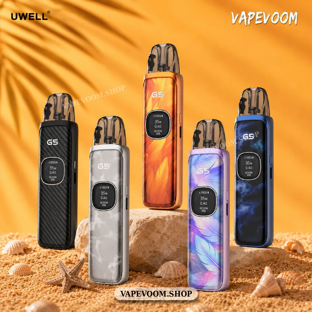 Uwell Caliburn G5 Pod Kit – 1600mAh Battery | 35W | 0.85" HD Display