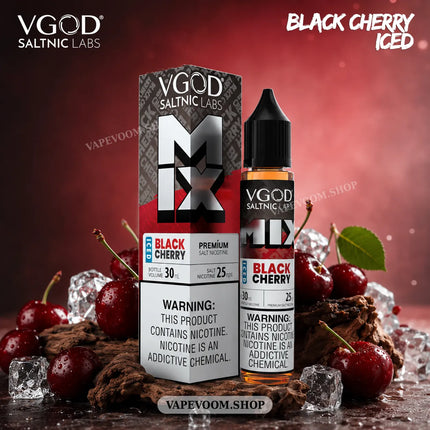 VGOD Iced Mix Series Salt E-Liquid 30ml – Black Cherry Iced | 25mg Nicotine Salt