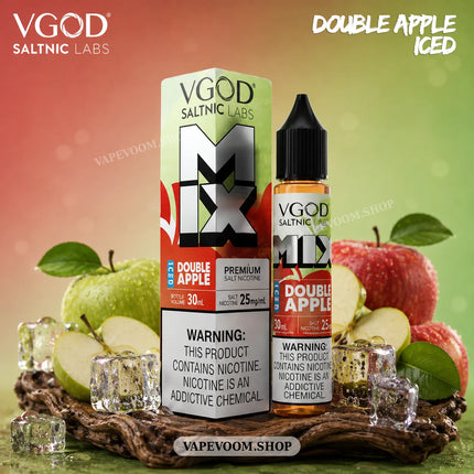 VGOD Iced Mix Series Salt E-Liquid 30ml – Double Apple Iced | 25mg Nicotine Salt