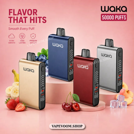 WAKA Blade 50000 Puffs Disposable Vape 50mg Nicotine 700mAh Rechargeable