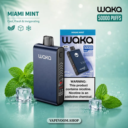 WAKA Blade 50000 Puffs Disposable Vape 50mg Nicotine 700mAh Rechargeable