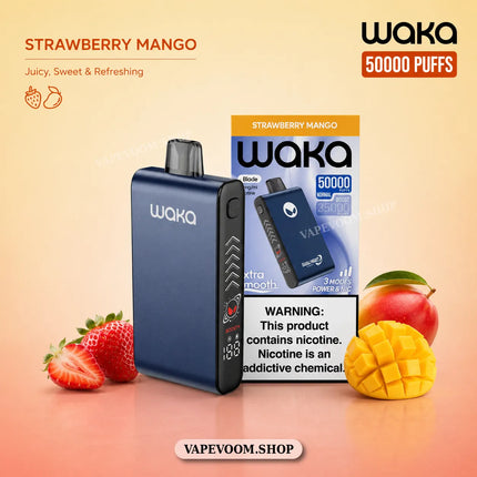 WAKA Blade 50000 Puffs Disposable Vape 50mg Nicotine 700mAh Rechargeable