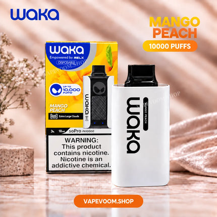 WAKA soPro 10000 Puffs Disposable Vape Mango Peach 30mg Nicotine