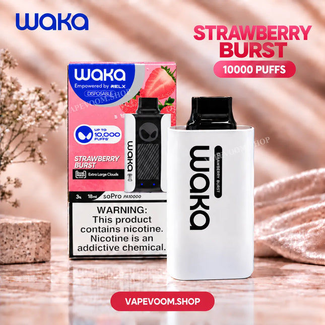 WAKA soPro 10000 Puffs Disposable Vape Strawberry Burst 30mg Nicotine