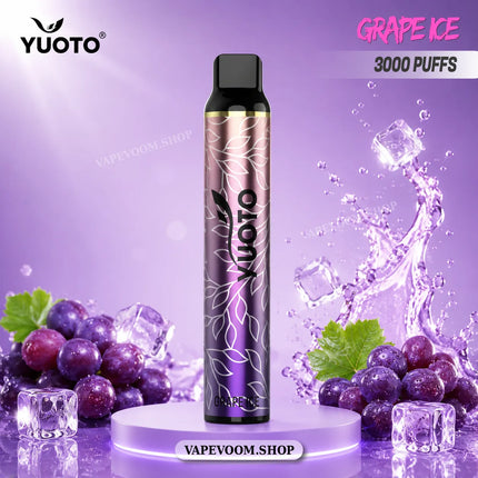 Yuoto Luscious 3000 Puffs Disposable Vape – Grape Ice | 50mg Salt Nicotine