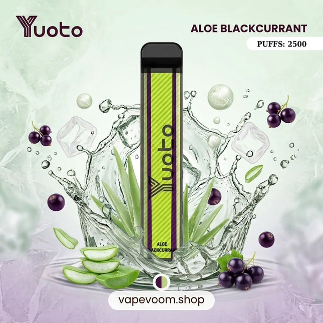 Yuoto XXL Disposable Vape – Aloe Blackcurrant | 2500 Puffs | 5% Nicotine Salt
