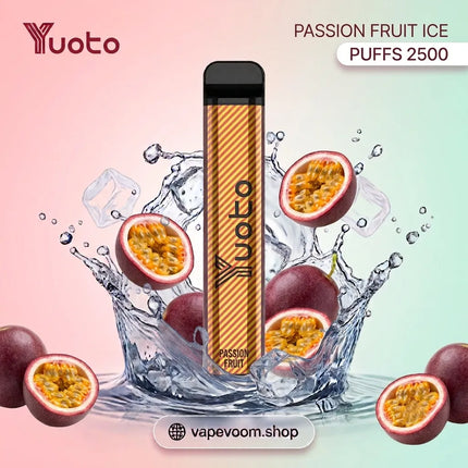 Yuoto XXL Disposable Vape – Passion Fruit Ice | 2500 Puffs | 5% Nicotine Salt